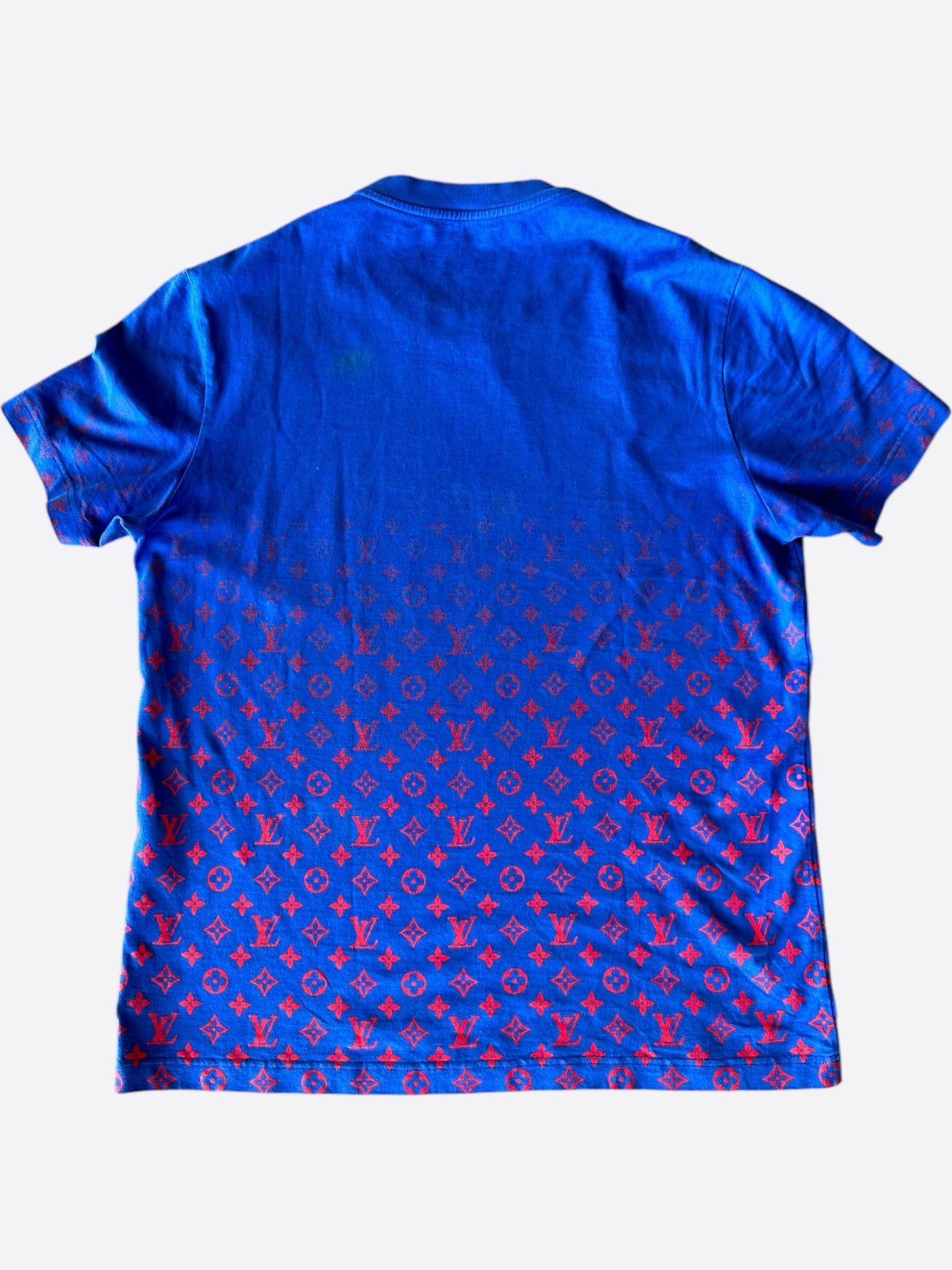 Louis Vuitton Blue & Red Monogram Gradient T-Shirt