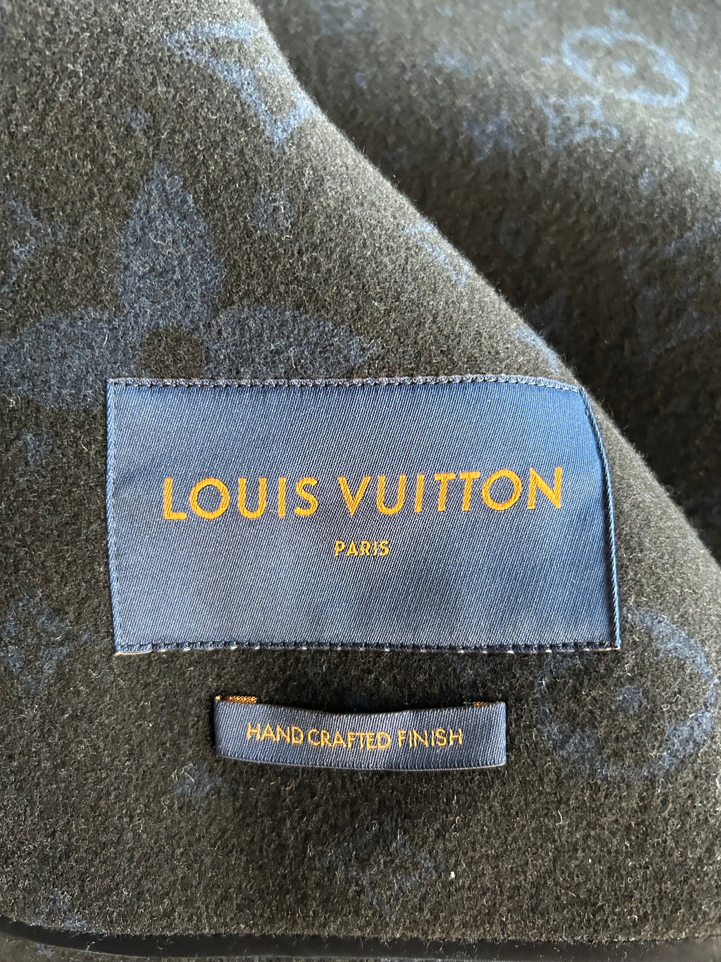 Louis Vuitton Navy Wool Peacoat