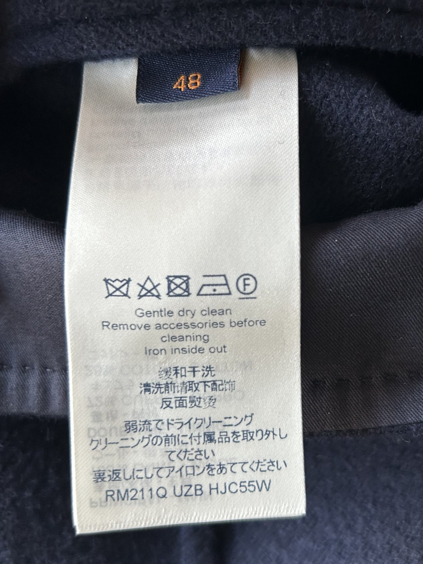 Louis Vuitton Navy Wool Peacoat