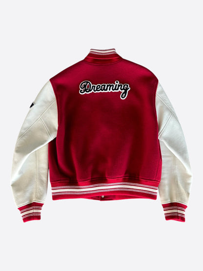 Louis Vuitton Red & White Dreaming Varsity Jacket