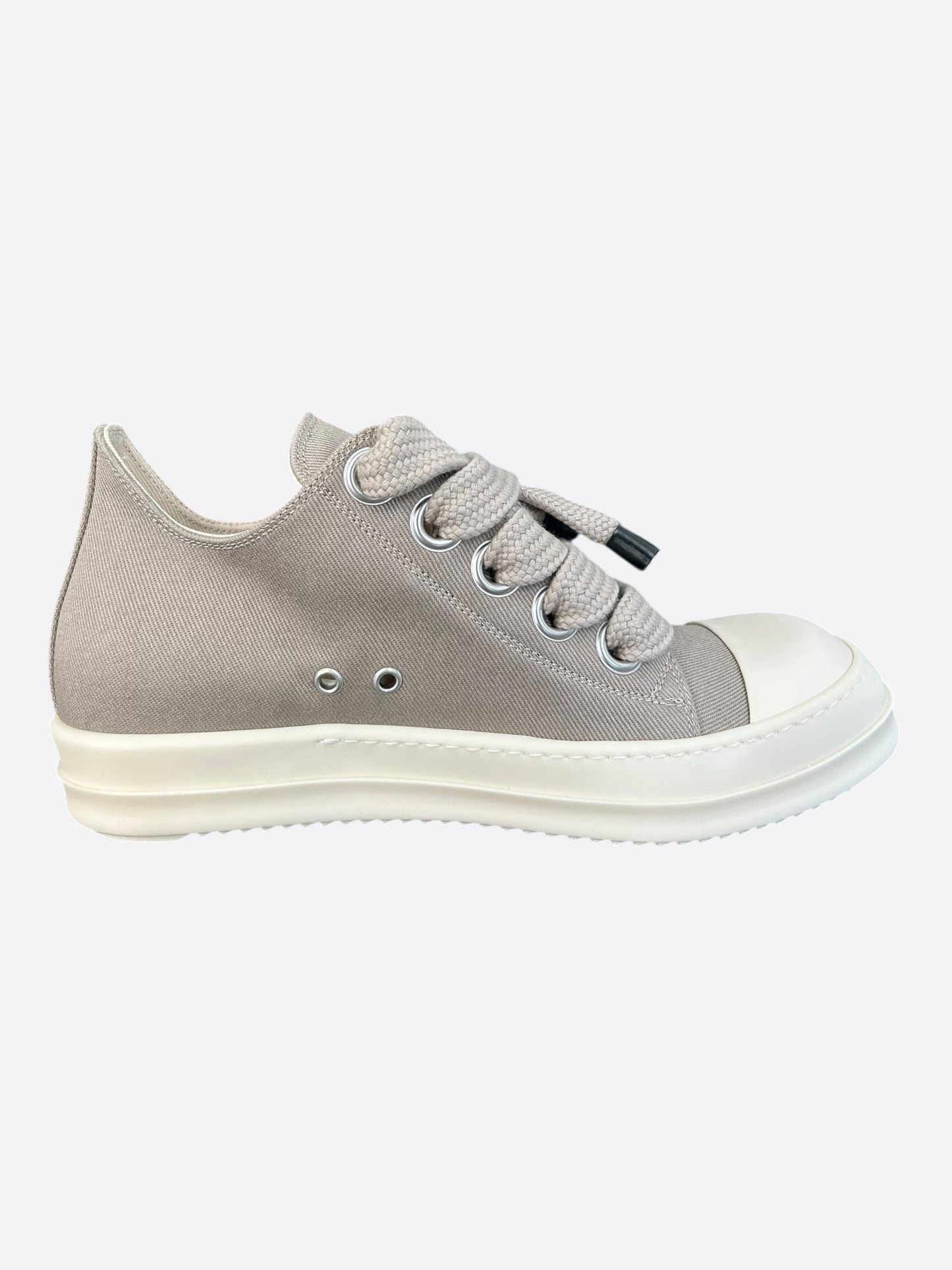 Rick Owens Light Brown Jumbo Lace Low Top Sneakers