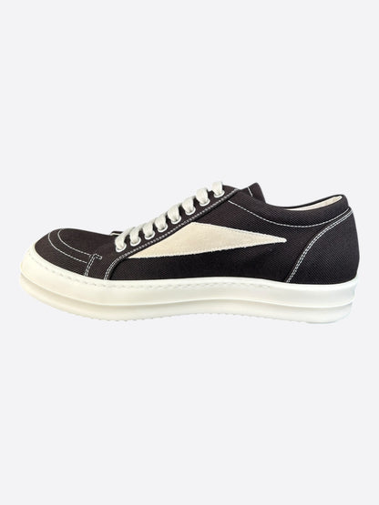 Rick Owens Brown & White Vintage Low Top Sneakers