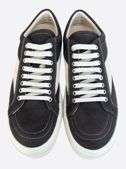 Rick Owens Brown & White Vintage Low Top Sneakers