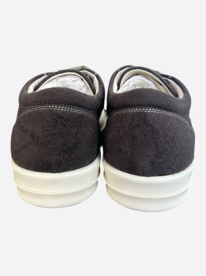 Rick Owens Brown & White Vintage Low Top Sneakers
