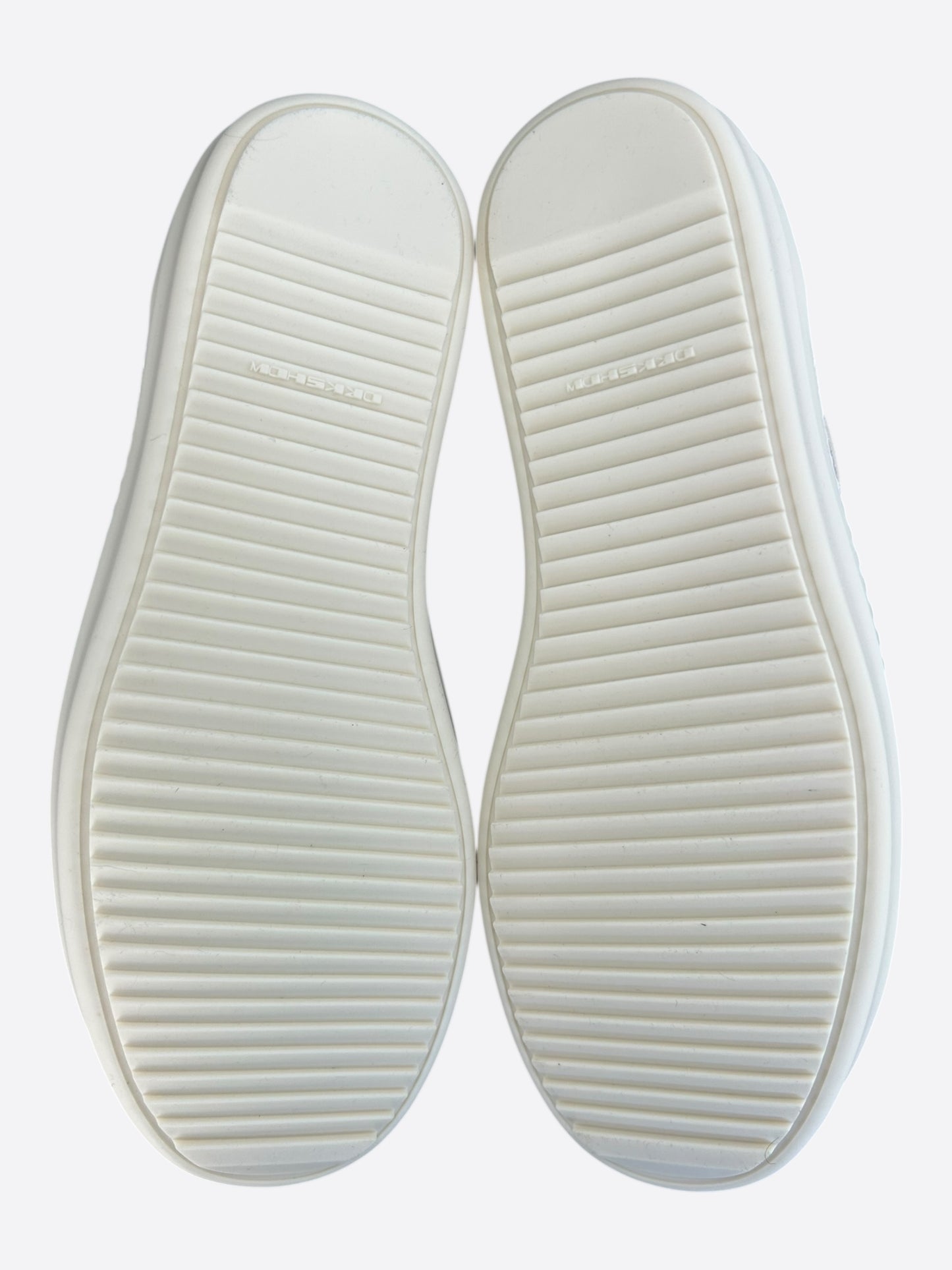 Rick Owens Light Brown & White Vintage Low Top Sneakers