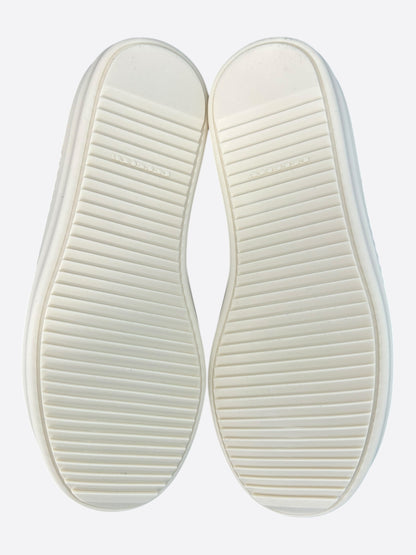 Rick Owens Brown & White Low Top Sneakers