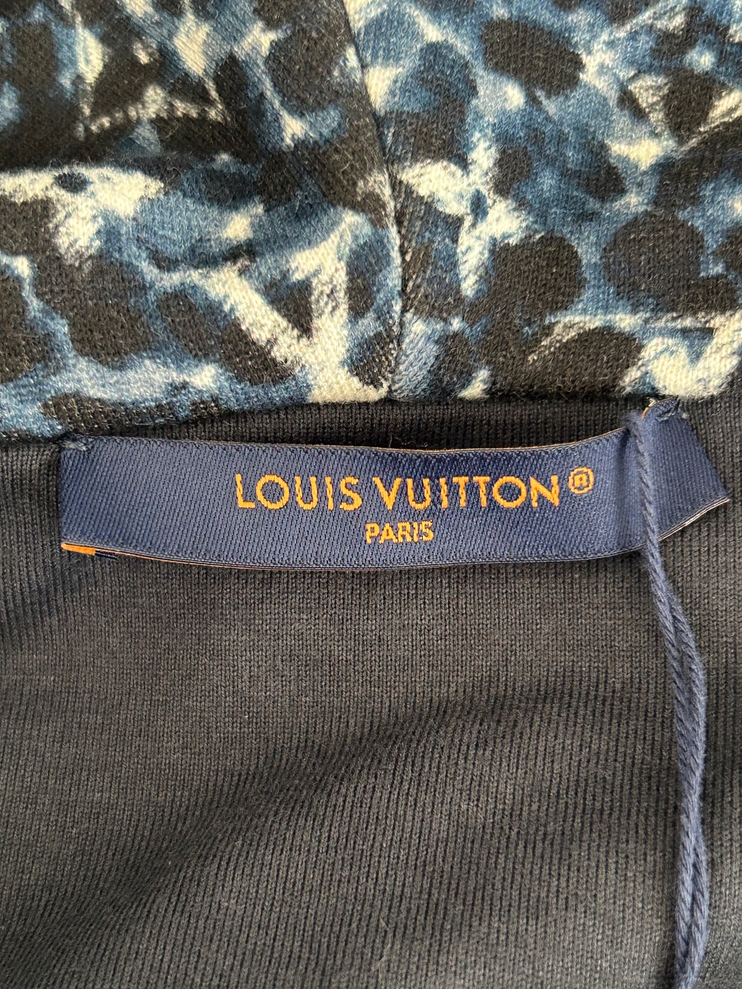 Louis Vuitton Blue Pointillism Monogram Zip Up Hoodie