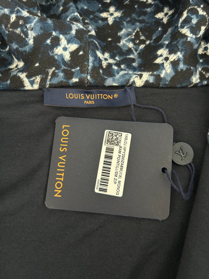Louis Vuitton Blue Pointillism Monogram Zip Up Hoodie