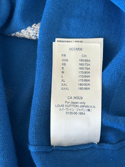Louis Vuitton Blue & White Cloud Intarsia T-Shirt