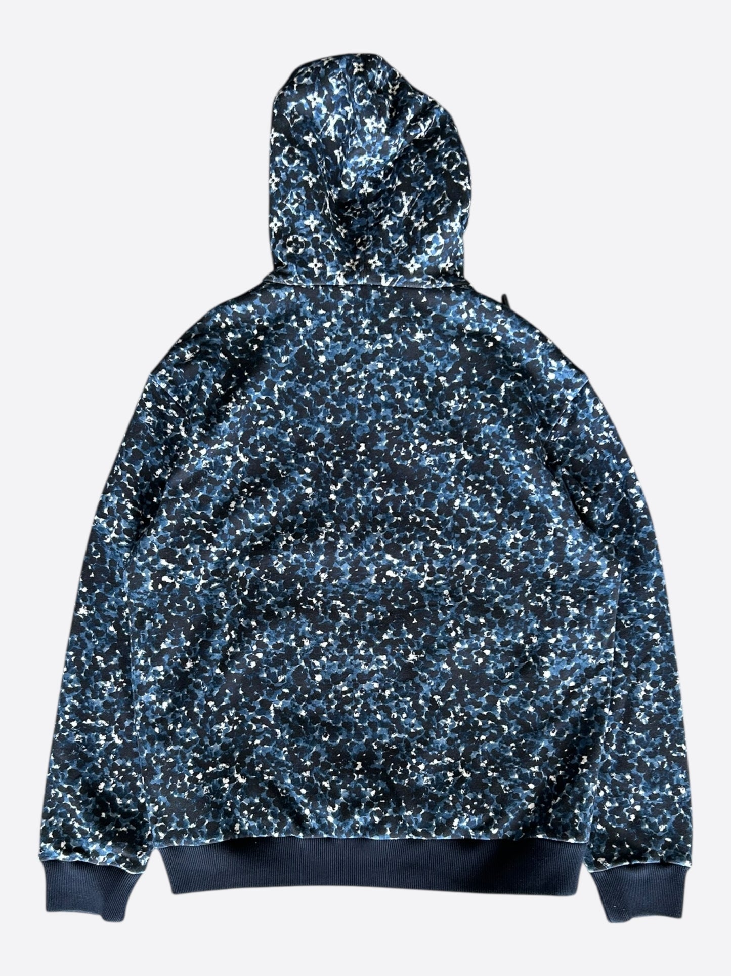 Louis Vuitton Blue Pointillism Monogram Zip Up Hoodie