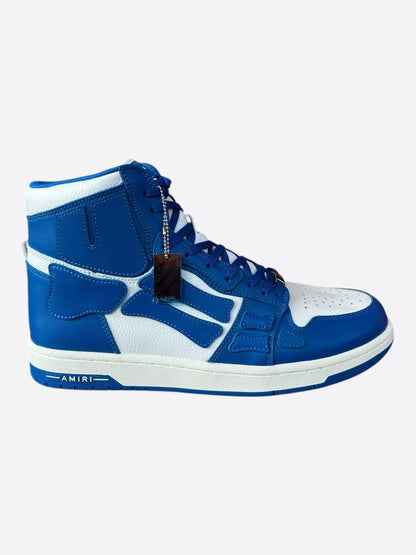 Amiri White & Blue Skeleton High Tops
