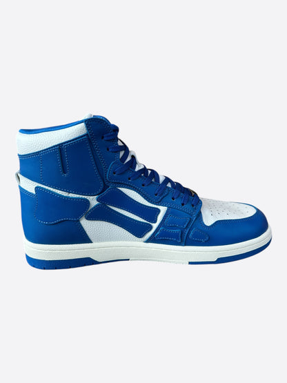 Amiri White & Blue Skeleton High Tops