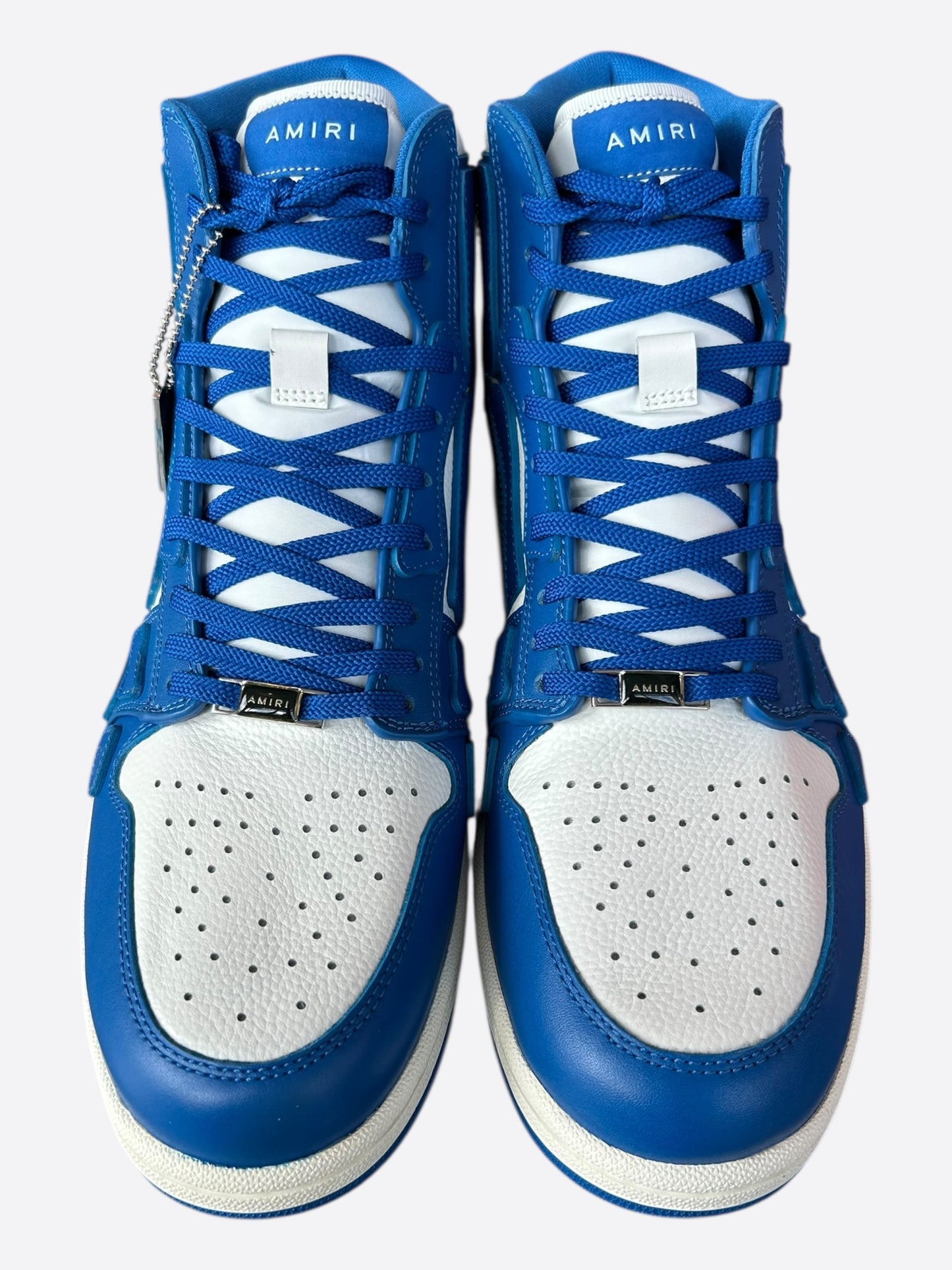 Amiri White & Blue Skeleton High Tops