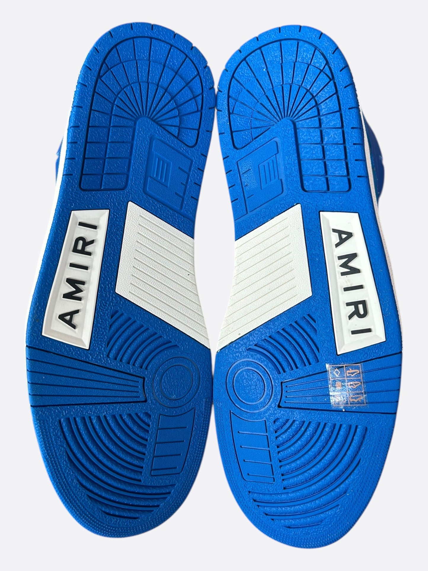 Amiri White & Blue Skeleton High Tops