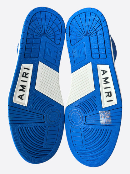 Amiri White & Blue Skeleton High Tops