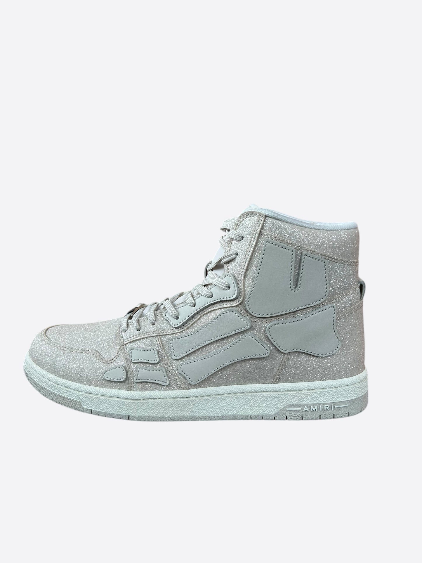 Amiri Beige Crystal Skeleton High Tops