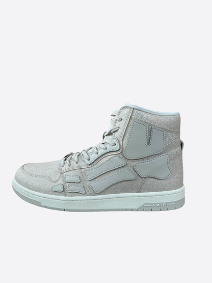 Amiri Beige Crystal Skeleton High Tops