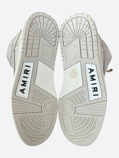 Amiri Beige Crystal Skeleton High Tops