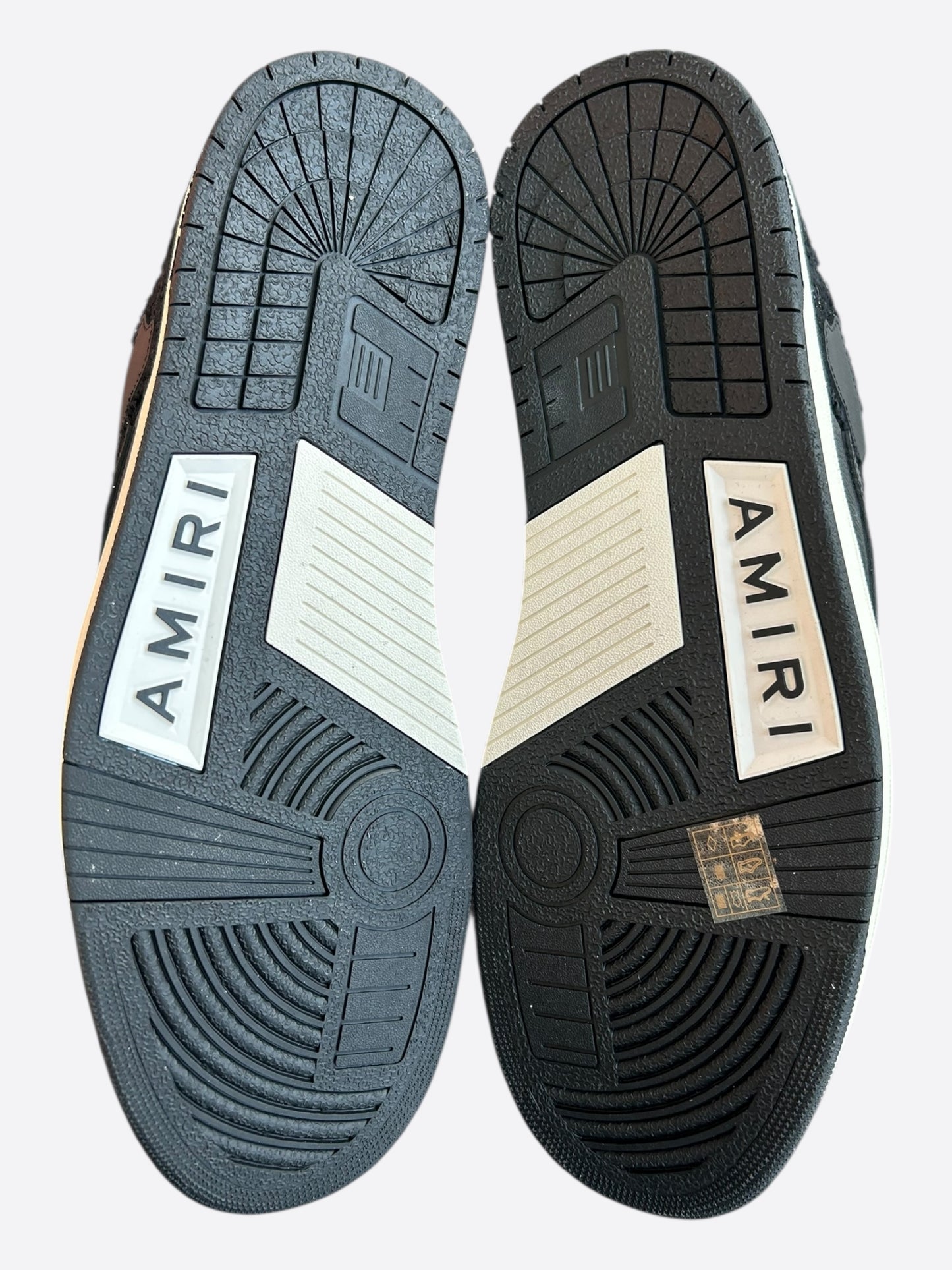 Amiri Black & Grey Boucle Skel Low Top Sneakers