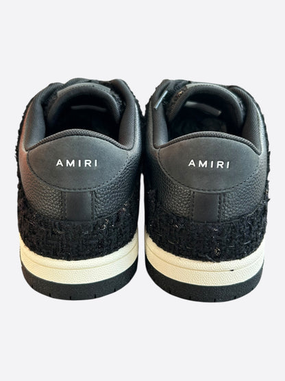 Amiri Black & Grey Boucle Skel Low Top Sneakers
