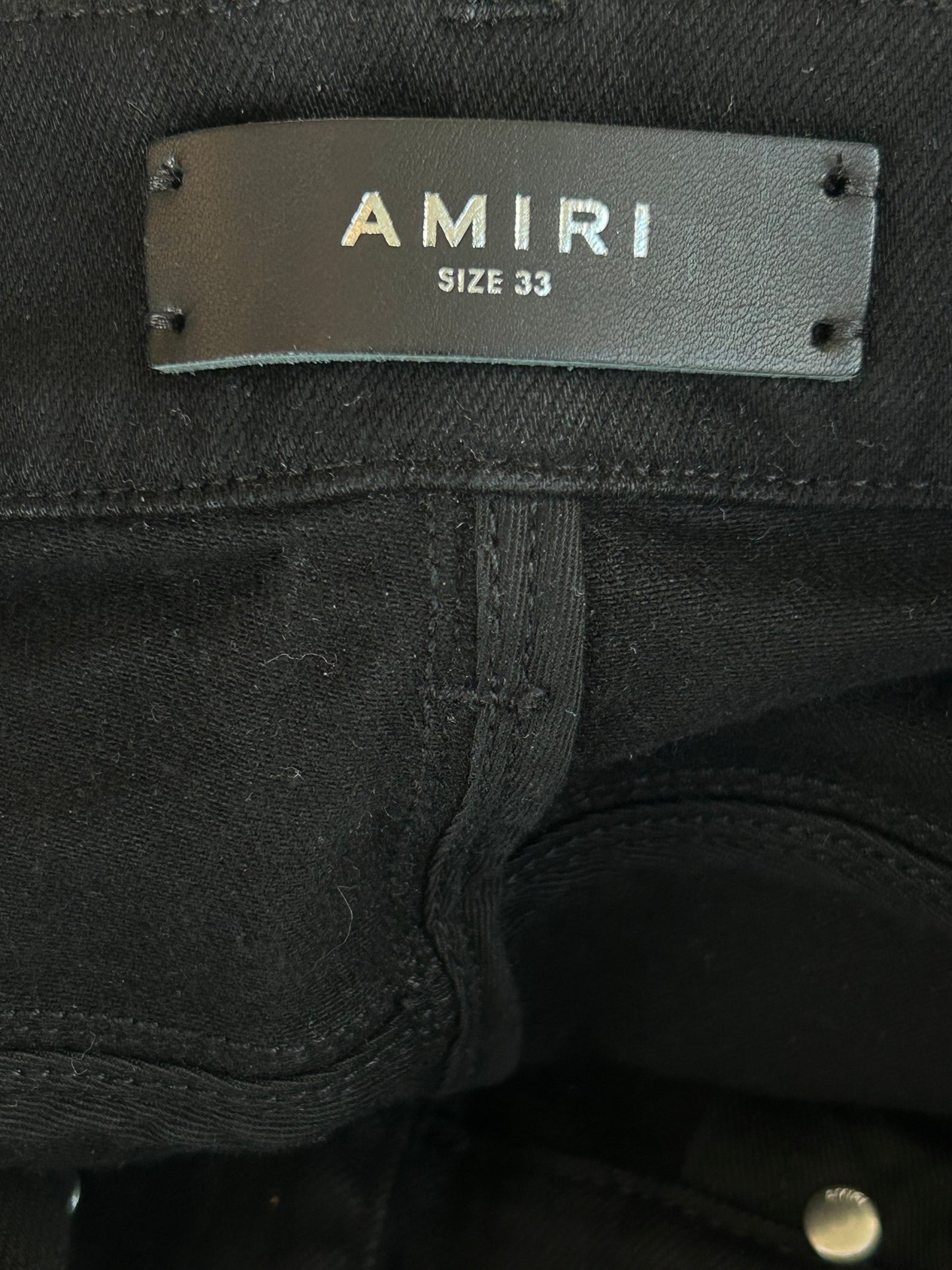 Amiri Black & Green Patch MX1 Jeans