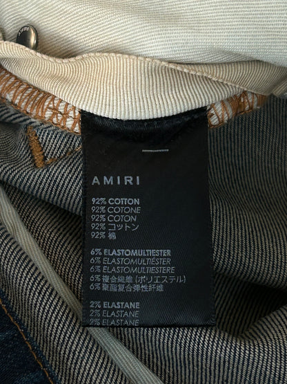 Amiri Deep Classic Slash Distressed Straight Jeans