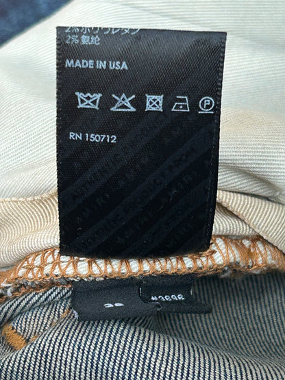 Amiri Deep Classic Slash Distressed Straight Jeans