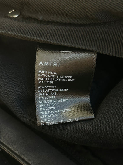 Amiri Aged Black Slash Distressed Straight Jeans