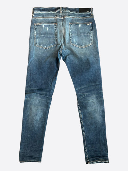 Amiri Deep Classic Slash Distressed Straight Jeans