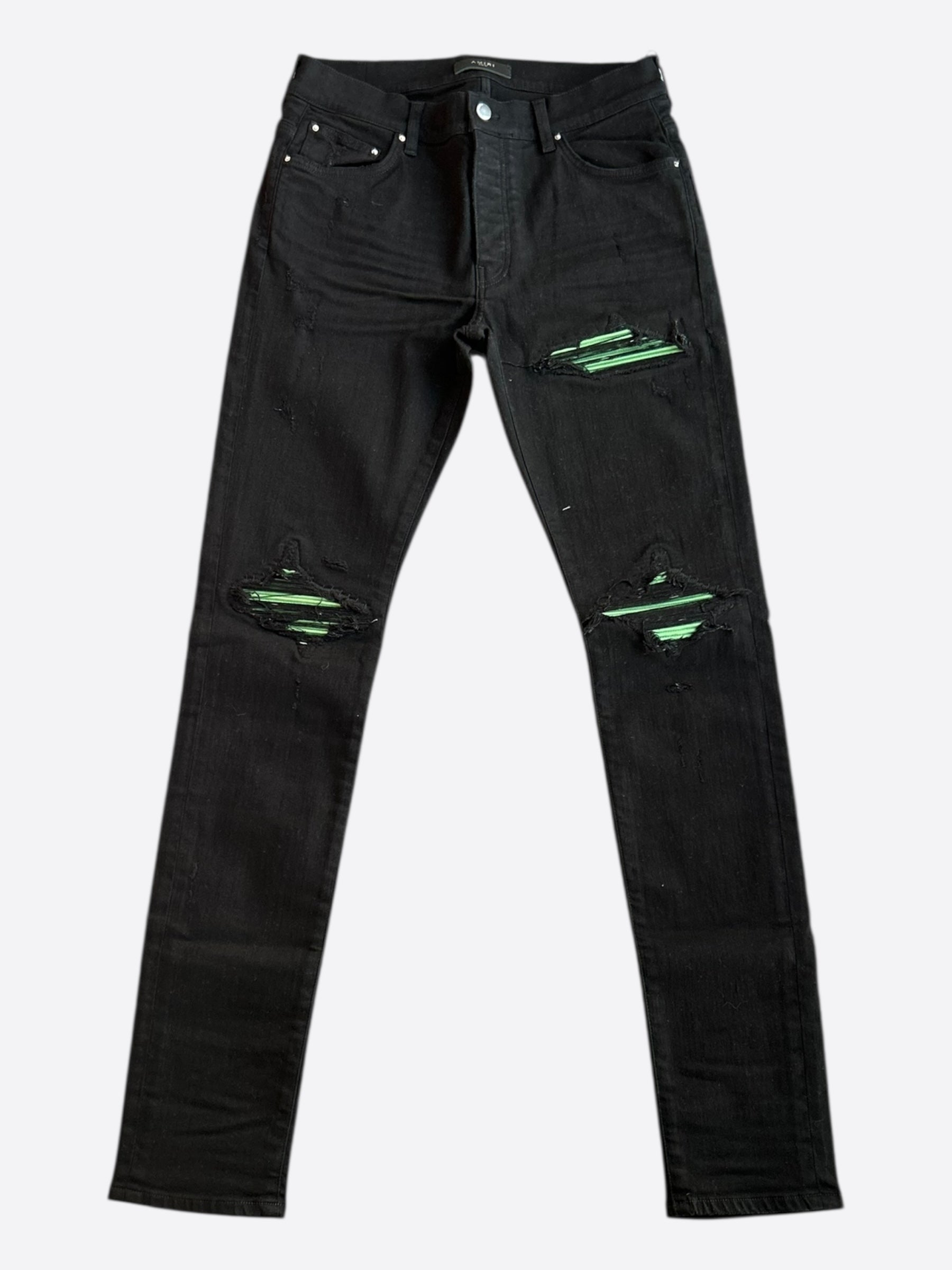 Amiri Black & Green Patch MX1 Jeans – Savonches