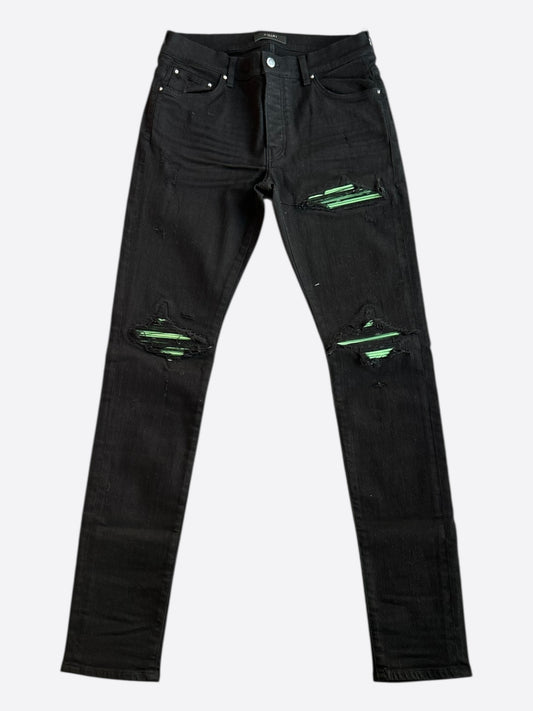 Amiri Black & Green Patch MX1 Jeans
