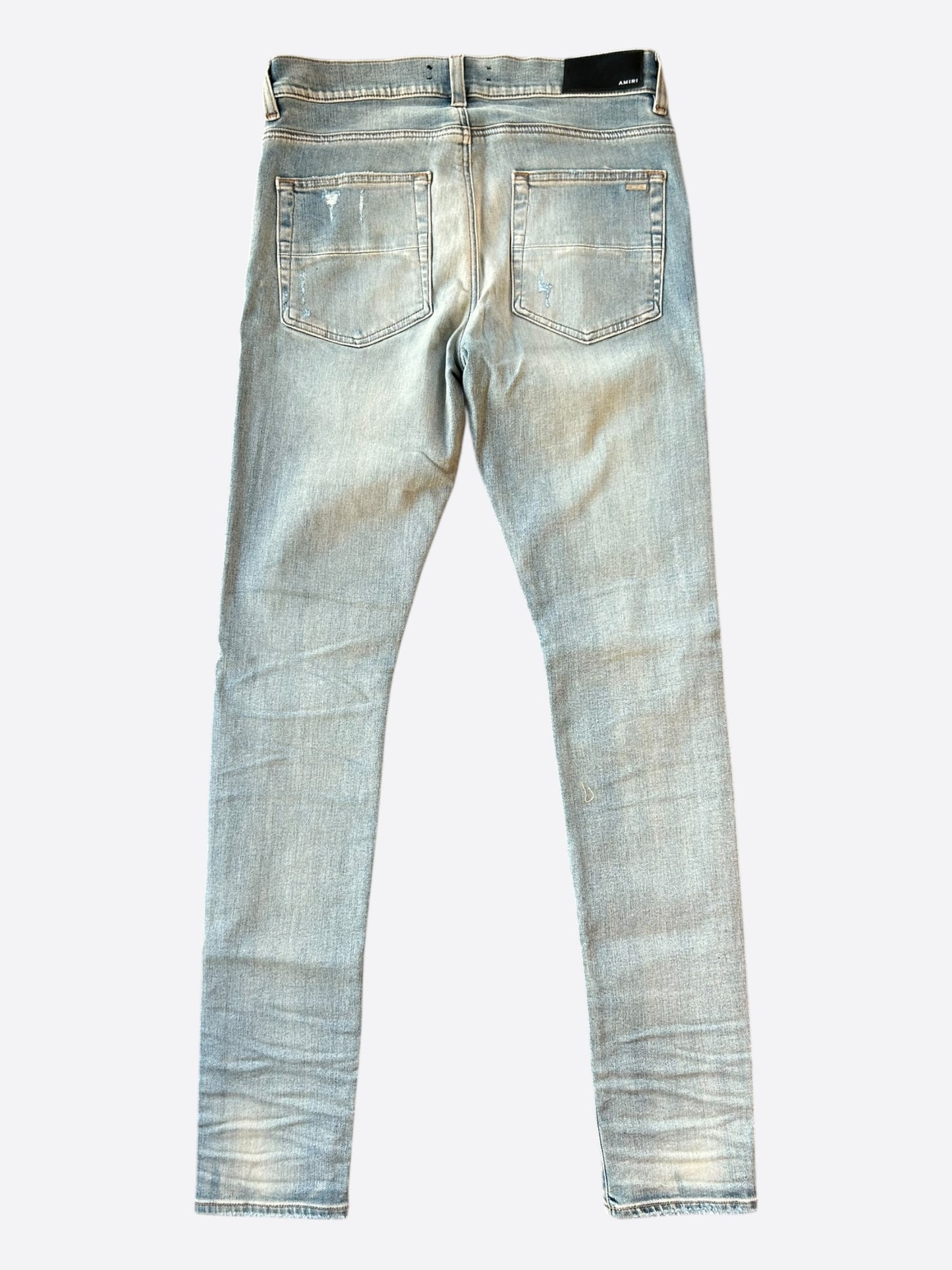 Amiri Antique Indigo Camouflage Bandana Patch Thrasher Jeans