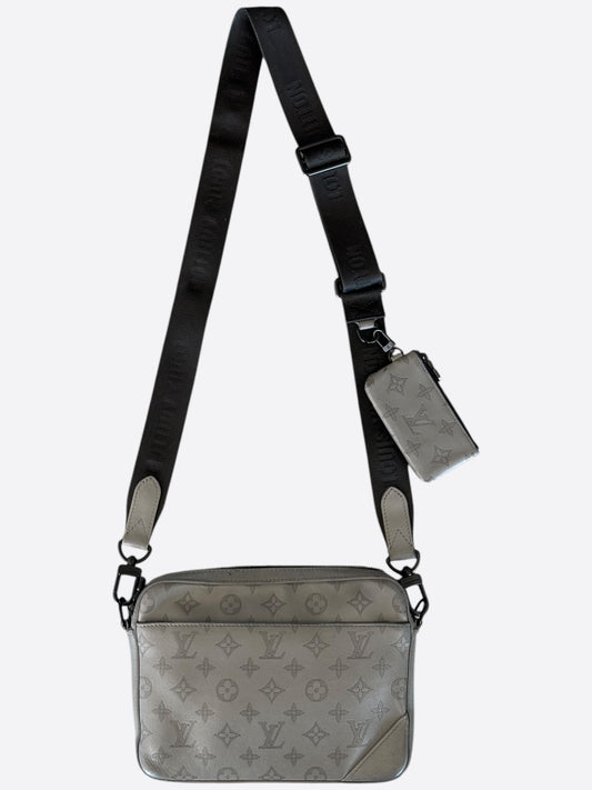 Louis Vuitton Grey Shadow Monogram Duo Messenger