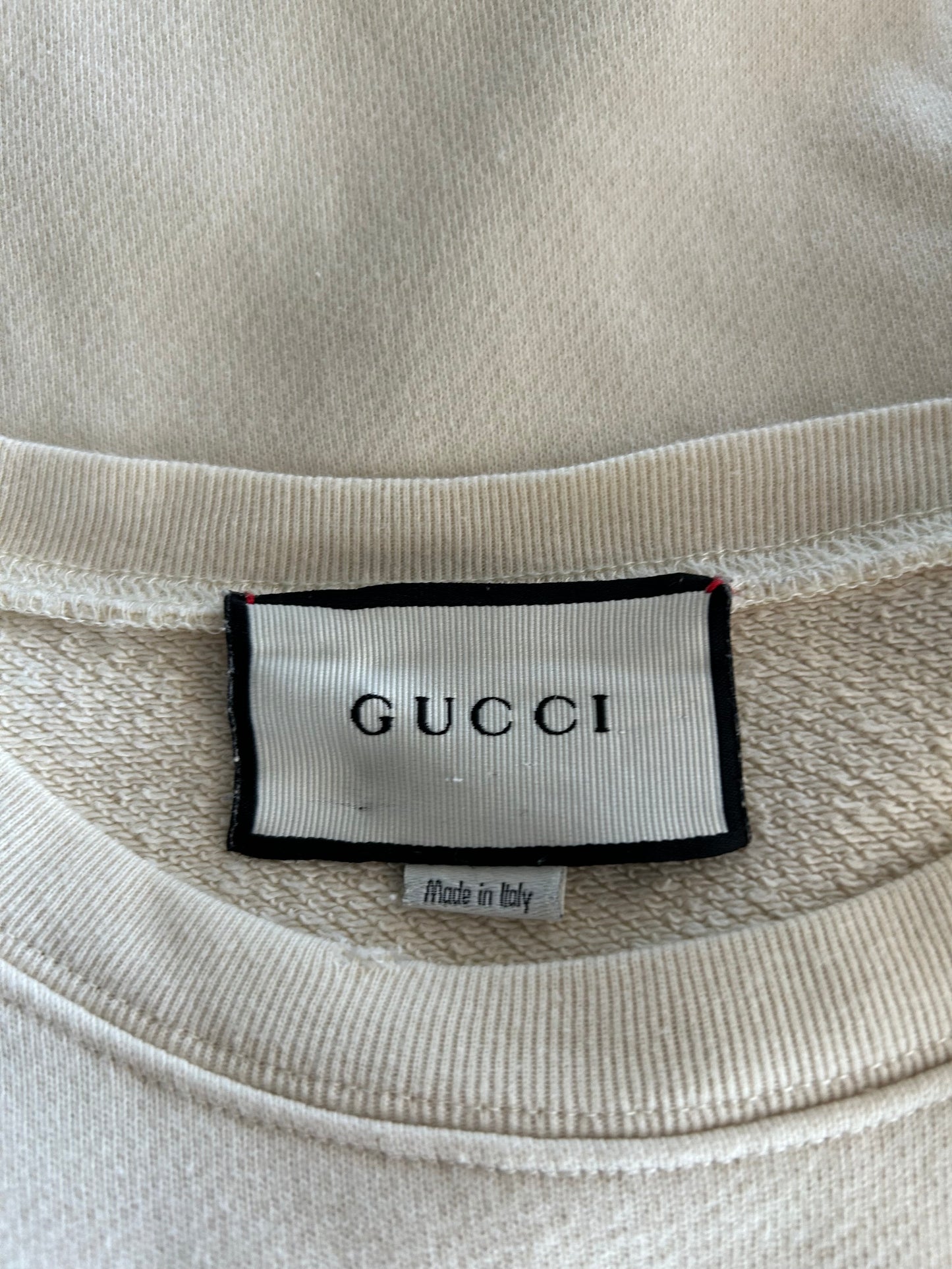 Gucci Cream Bootleg Common Sense Logo Sweater