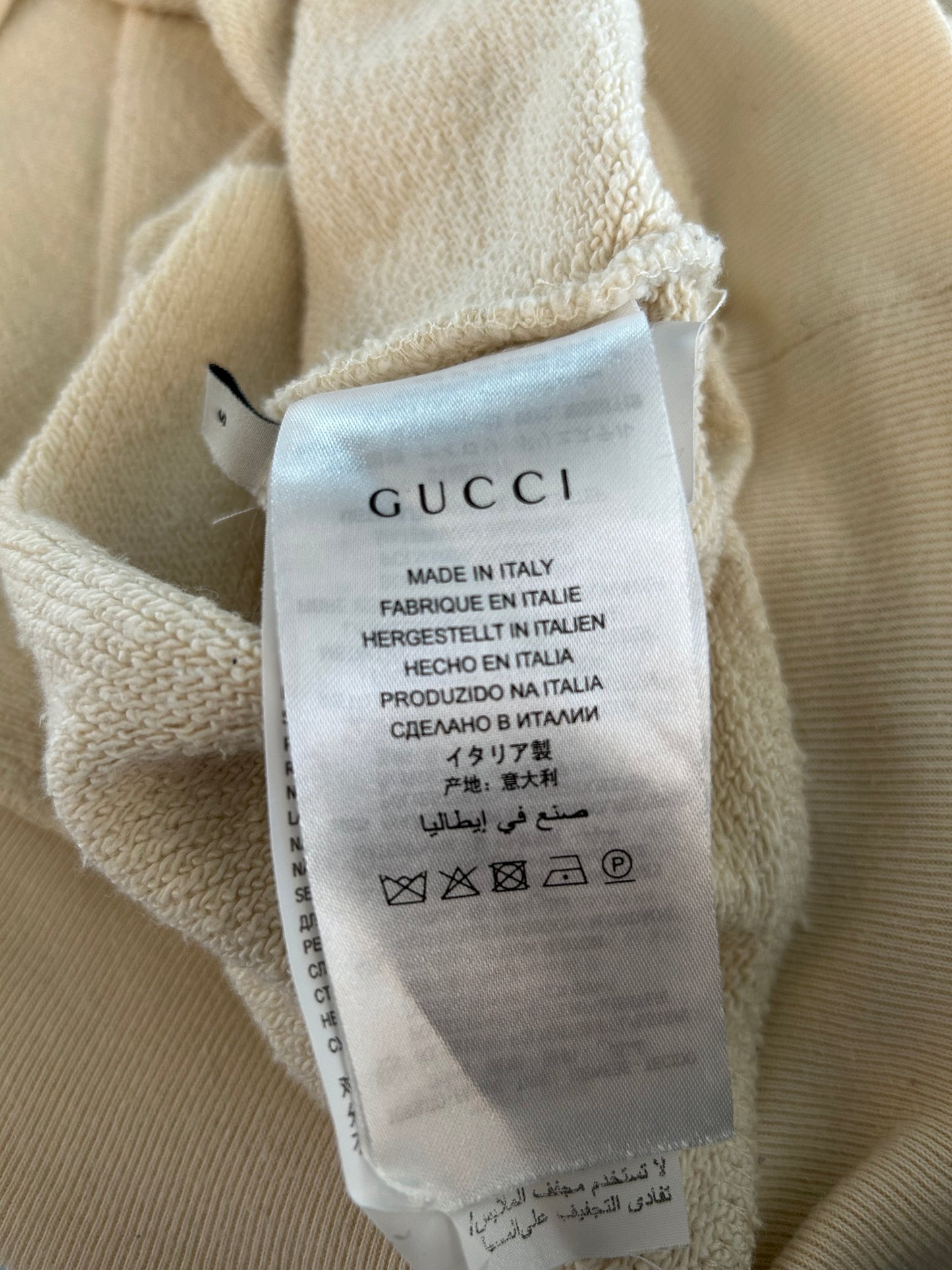 Gucci Cream Bootleg Common Sense Logo Sweater