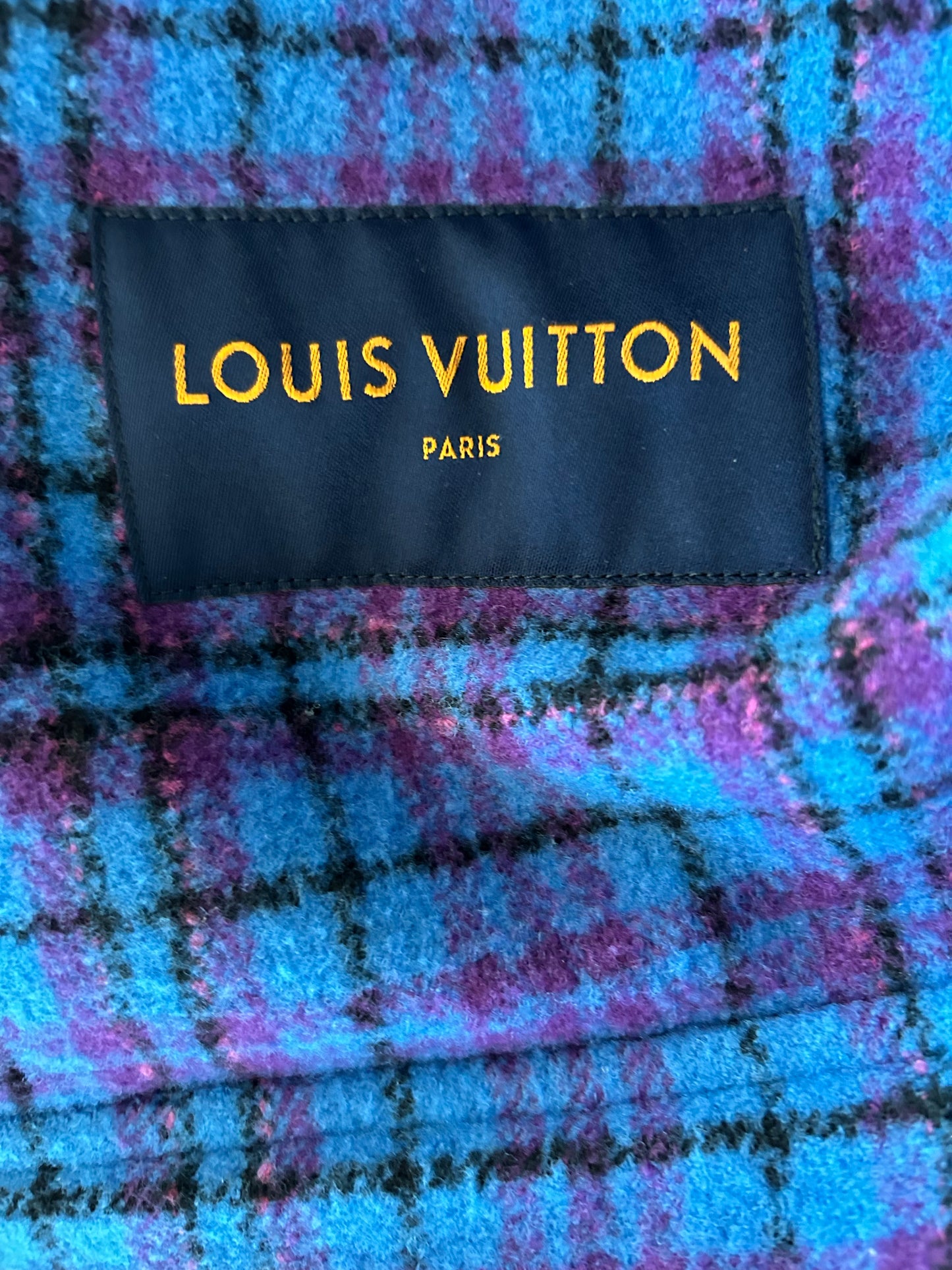 Louis Vuitton Blue & Purple Plaid Trucker Jacket