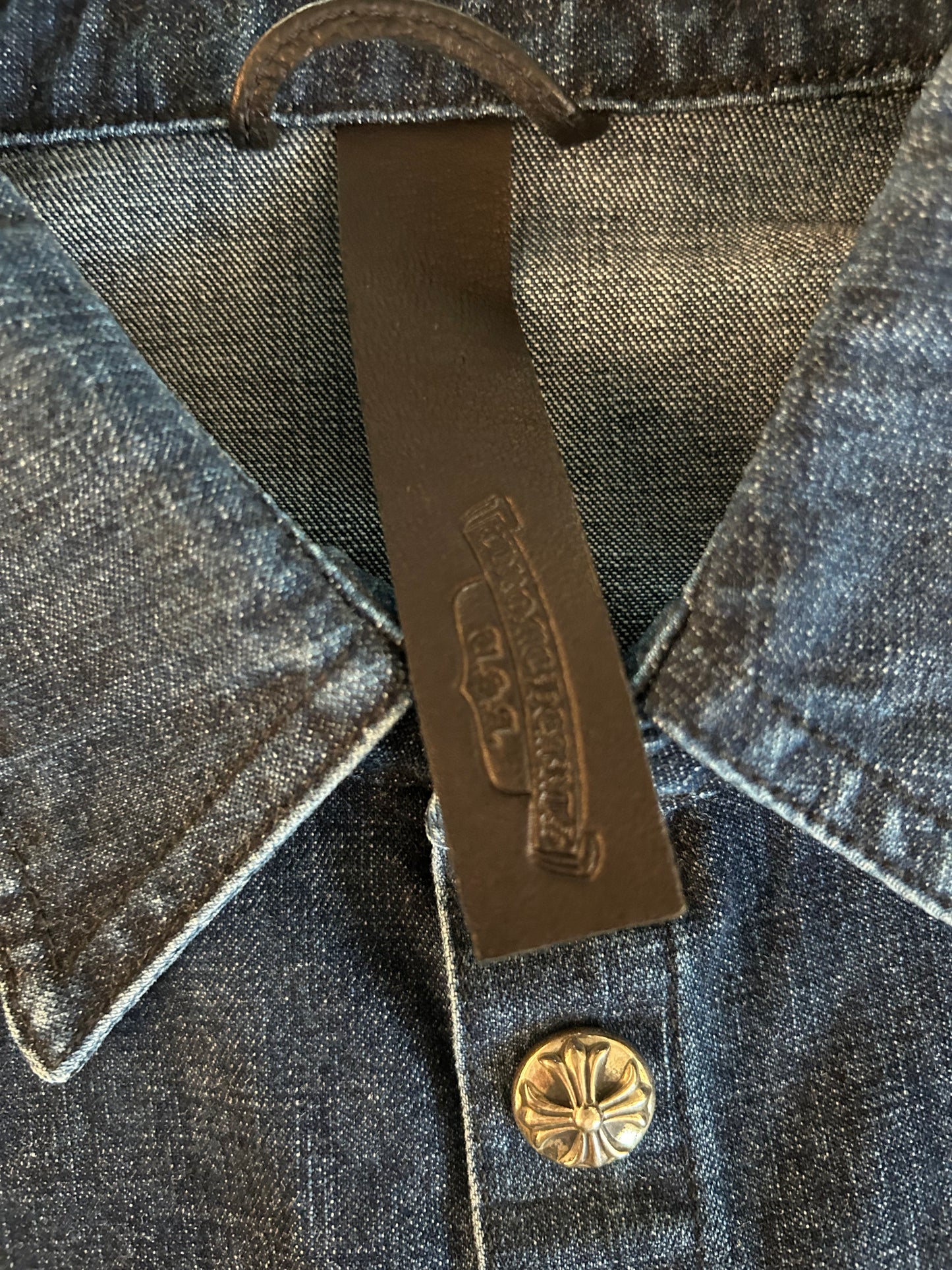 Chrome Hearts Blue Denim Work Dog Jacket