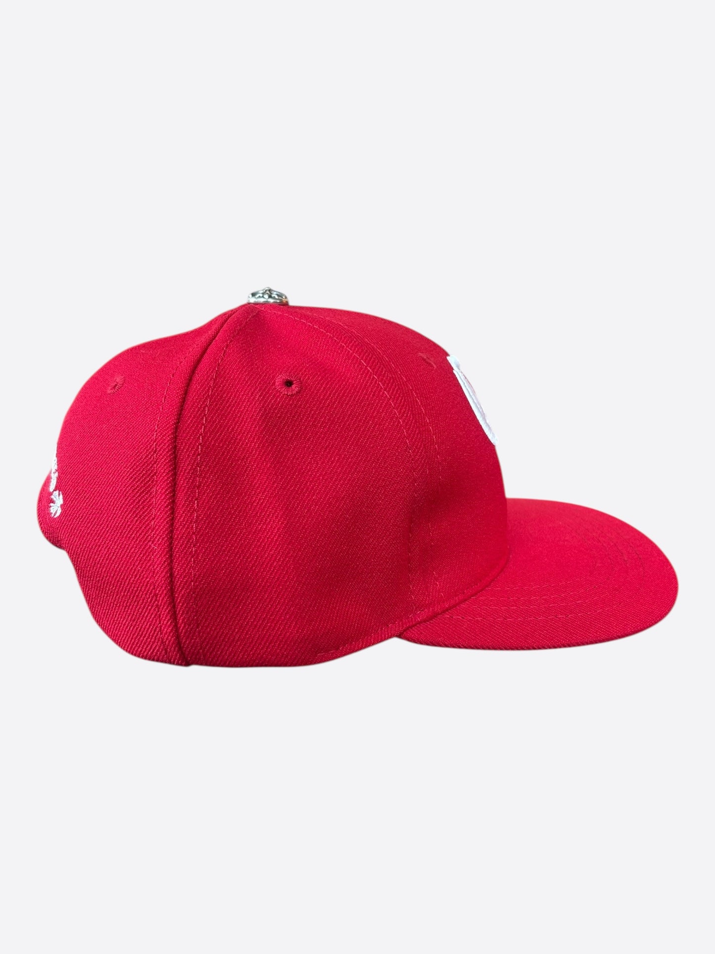 Chrome Hearts Red & White CH Logo Hat
