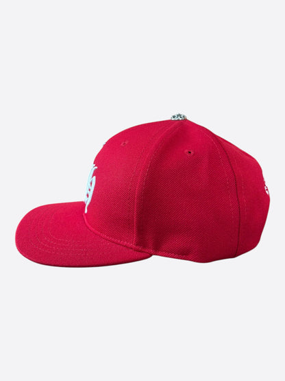 Chrome Hearts Red & White CH Logo Hat