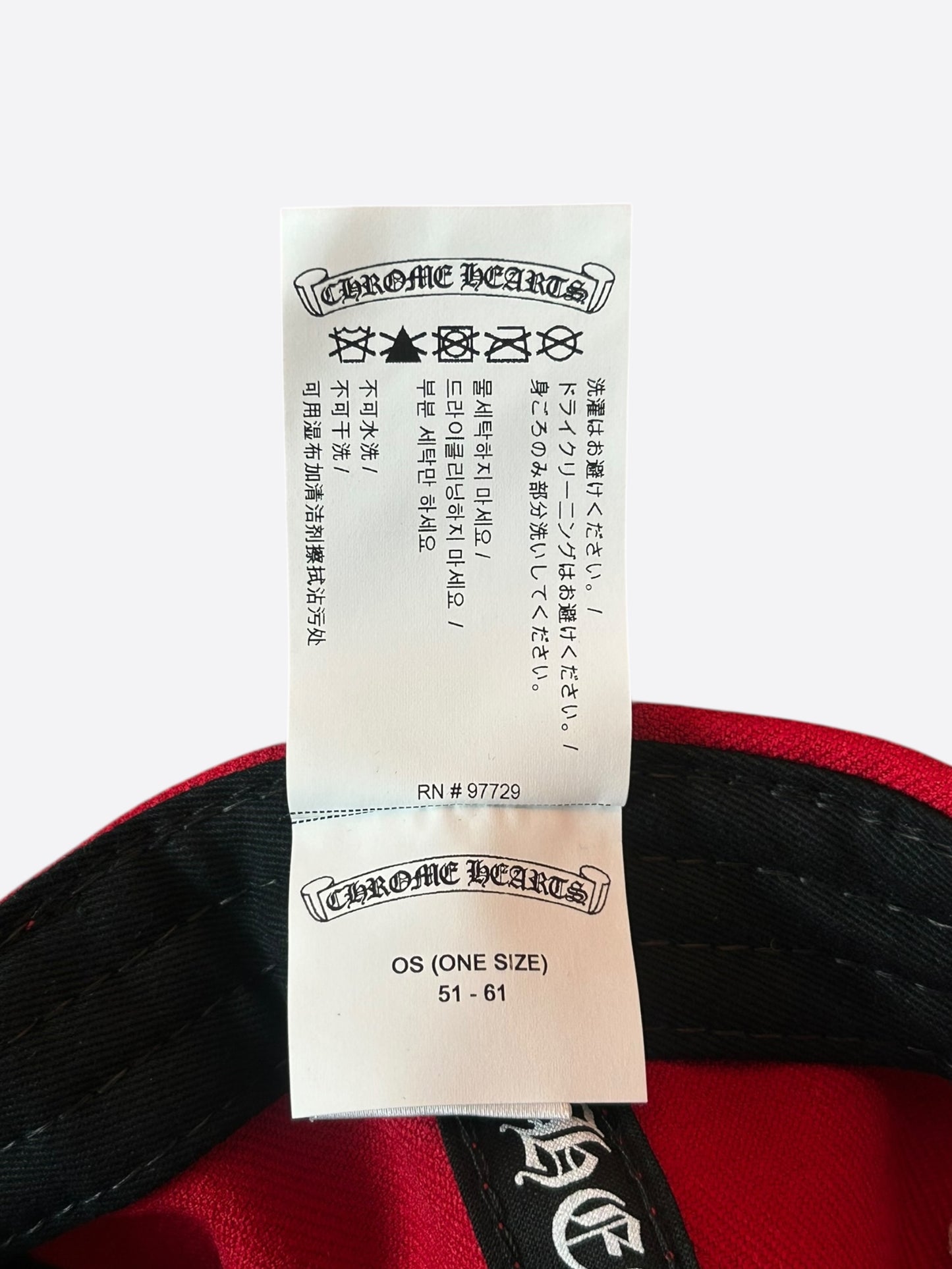 Chrome Hearts Red & White CH Logo Hat