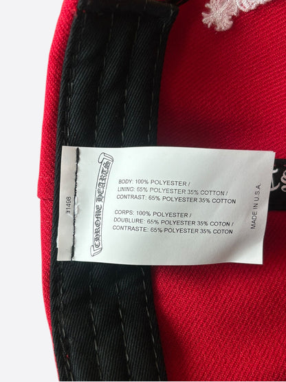 Chrome Hearts Red & White CH Logo Hat