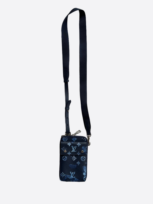 Louis Vuitton Blue Watercolor Monogram Phone Pouch