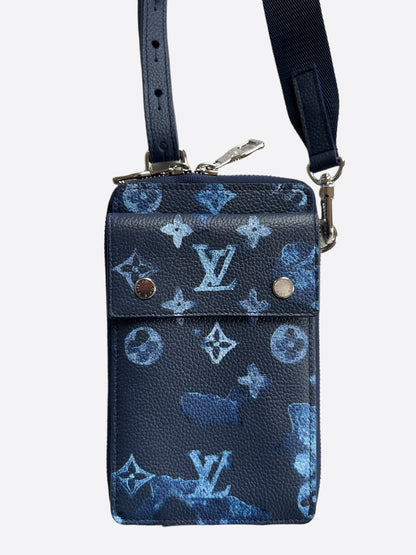 Louis Vuitton Blue Watercolor Monogram Phone Pouch