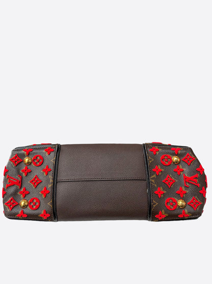 Louis Vuitton Brown & Red Tuffetage Monogram By My Side MM