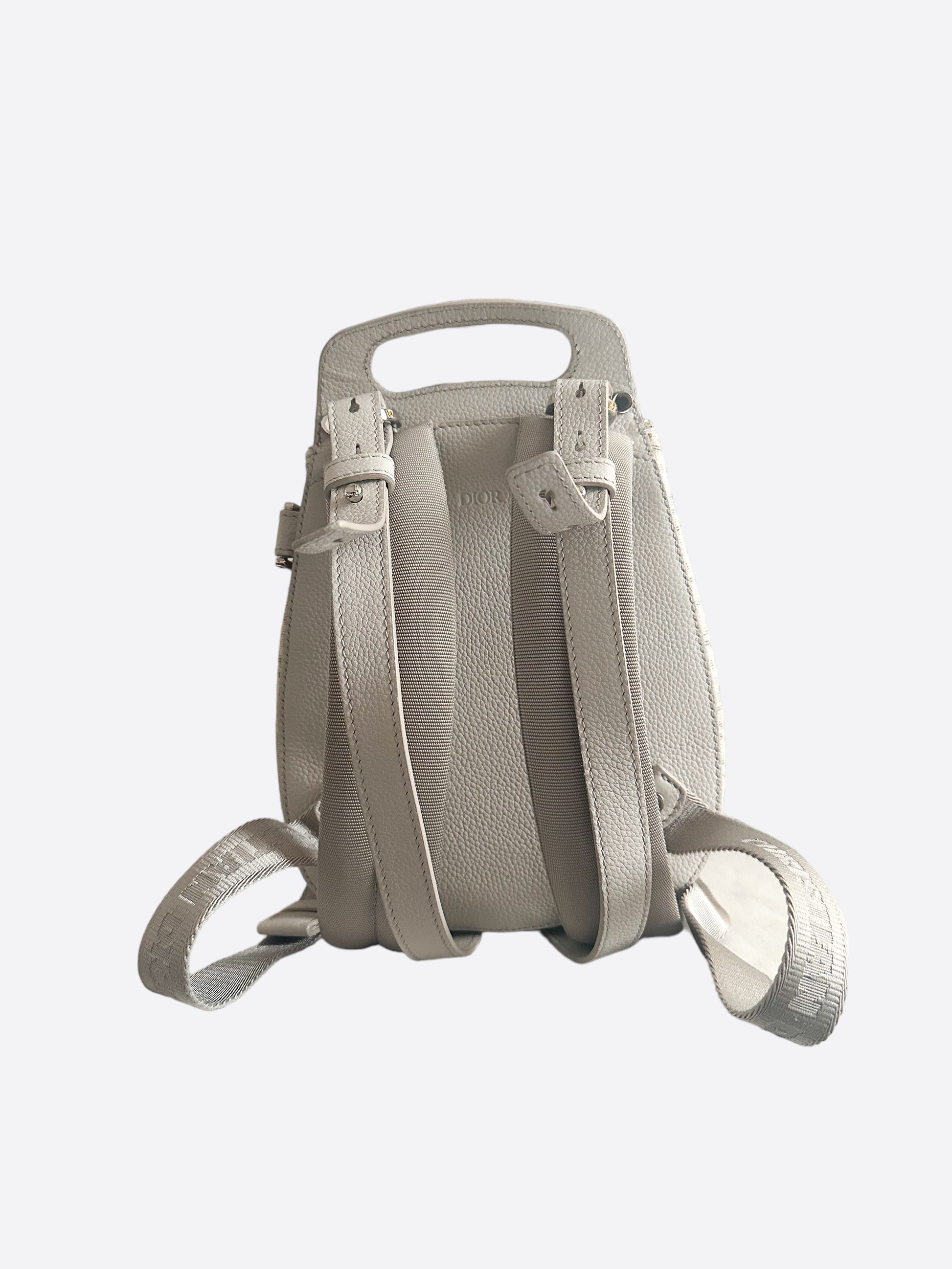 dior mini saddle backpack white Dior White Oblique Mini Saddle Backpack – Savonches