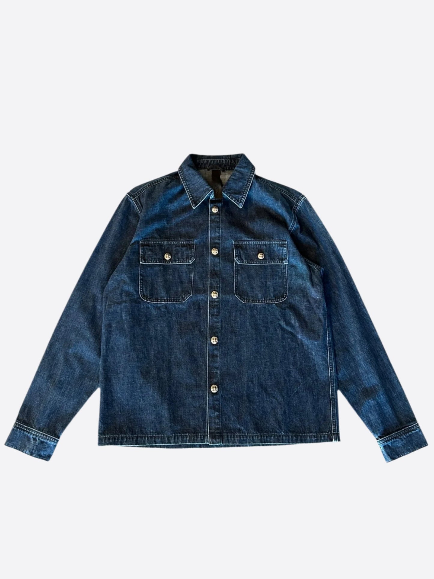 Chrome Hearts Blue Denim Work Dog Jacket