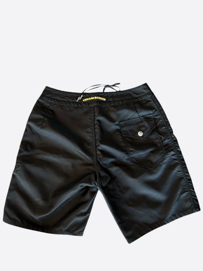 Chrome Hearts Black & Yellow Patch Swimshorts