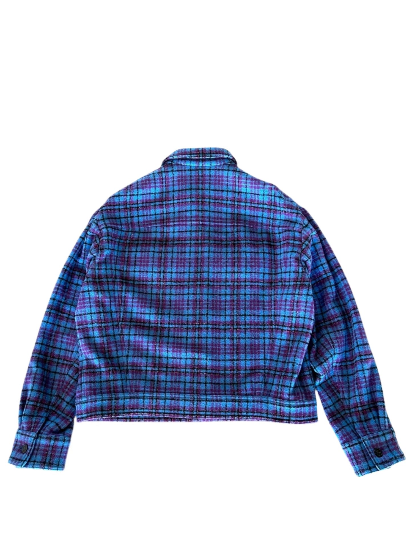 Louis Vuitton Blue & Purple Plaid Trucker Jacket