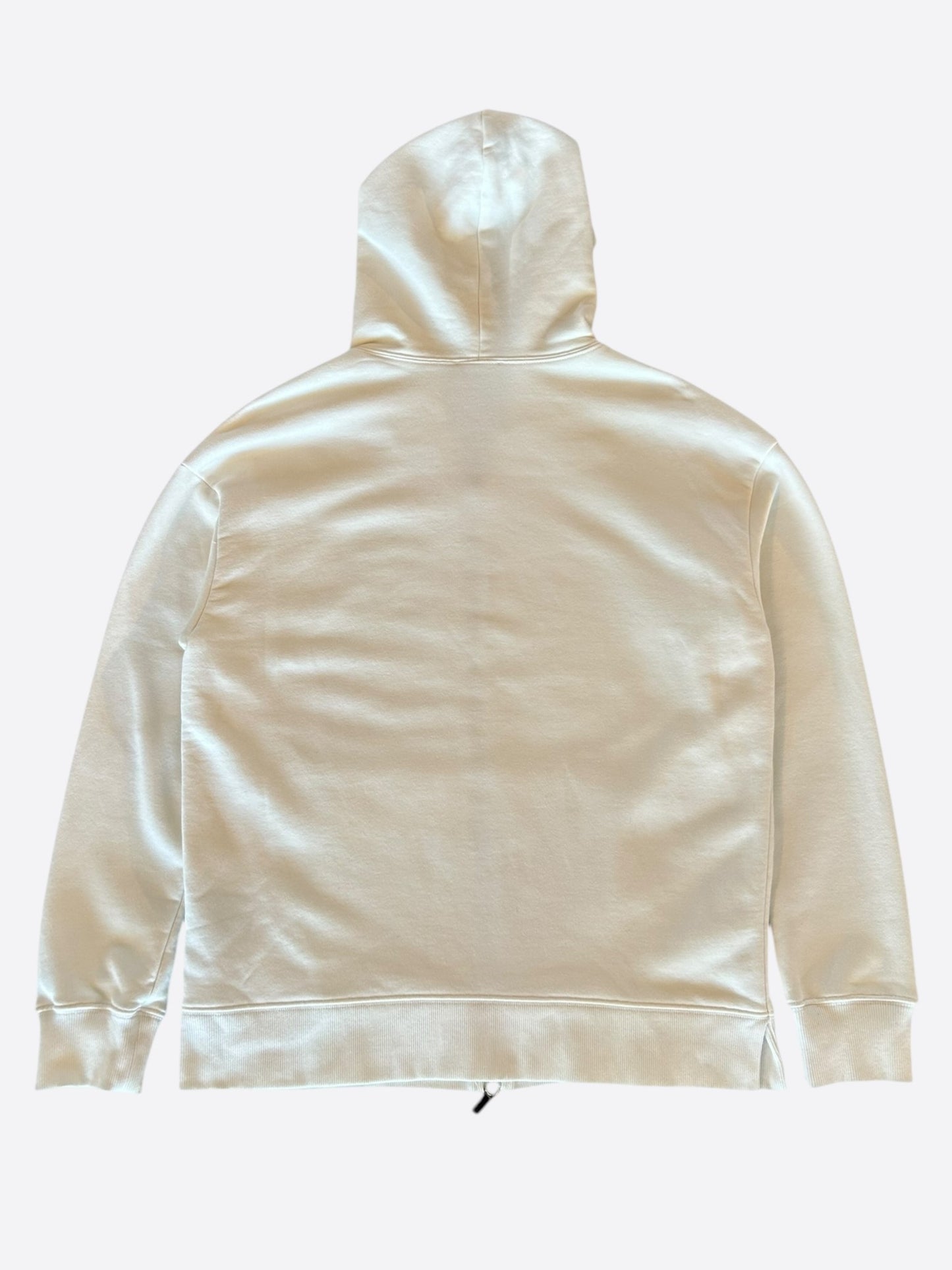 Dior White Oblique Zip Up Hoodie