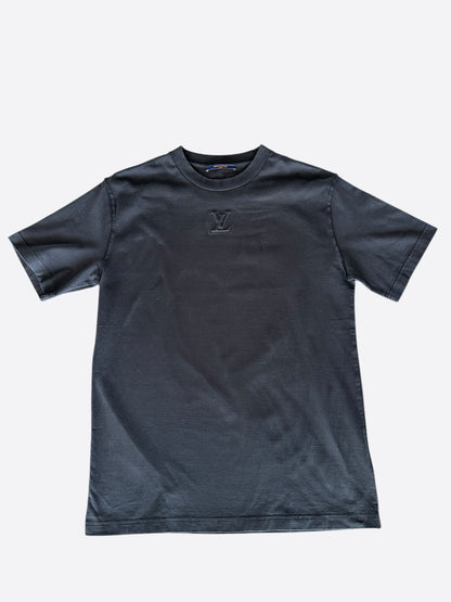 Louis Vuitton Black Embossed Logo T-Shirt